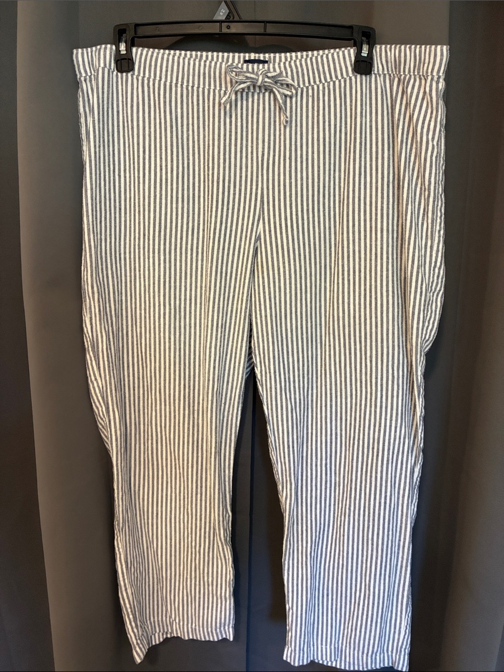 Striped Navy & White Drawstring Lounge Pants